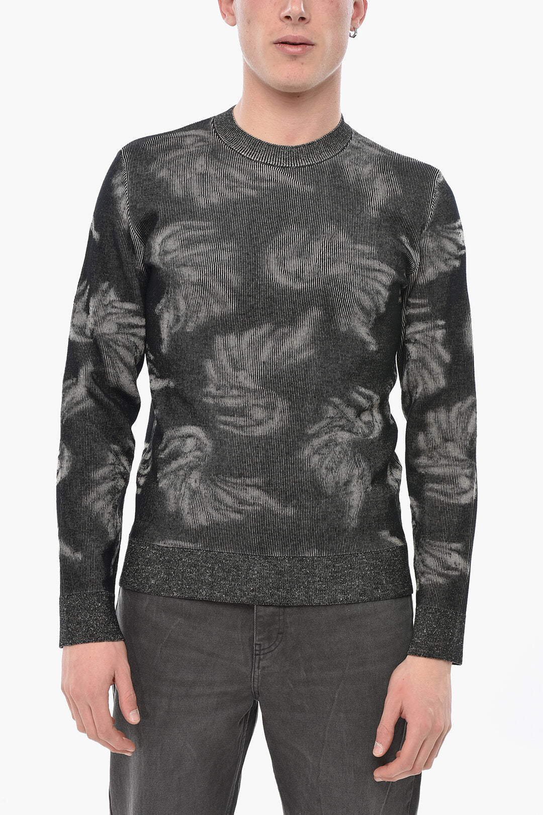 Dries Van Noten 3500~Crew-Neck MELIS Ribbed Wool-Blend Sweater