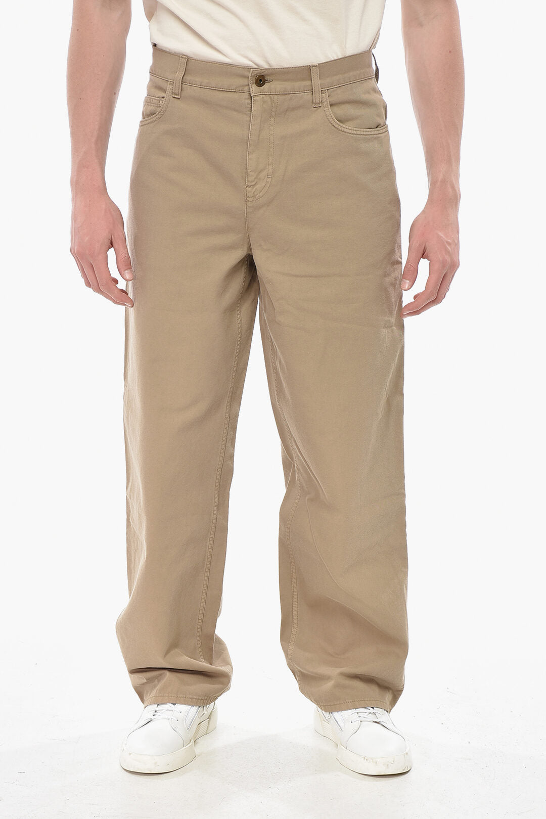 Burberry 2405~Cotton Five-Pocket Pants with Logo Button