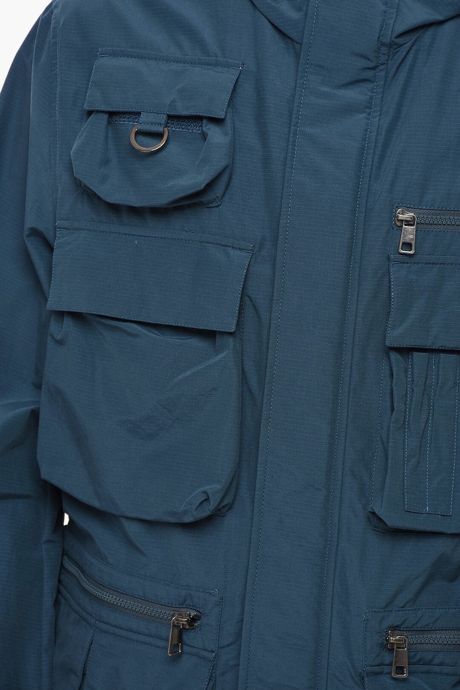 Woolrich 2405~Checked Ripstop Utility Overshirt with Hidden Button Closure, view 3