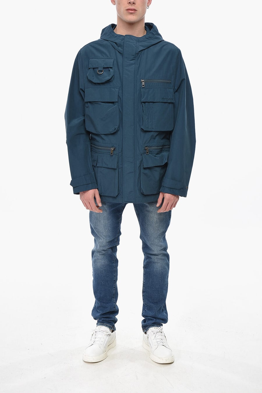 Woolrich 2405~Checked Ripstop Utility Overshirt with Hidden Button Closure, view 4