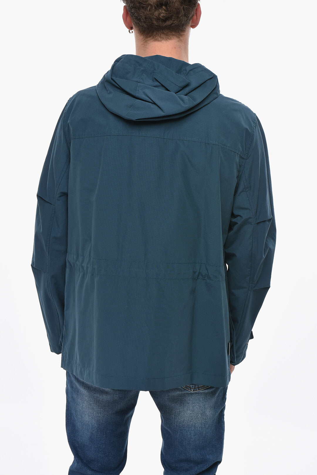 Woolrich 2405~Checked Ripstop Utility Overshirt with Hidden Button Closure, view 2