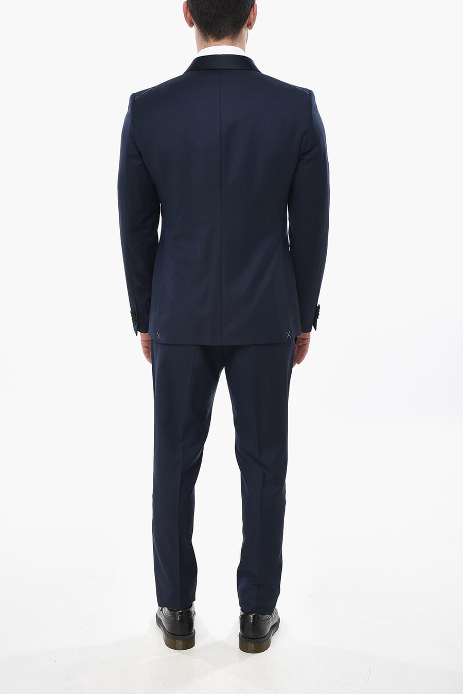 Corneliani 2405~CODE Virgin Wool Ceremony Suit With Satin Shawl Lapel