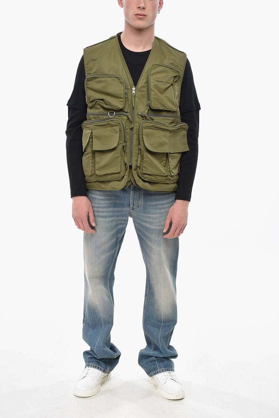 Hed Mayner 2850~Reversible Sleeveless Utility Jacket, view 4