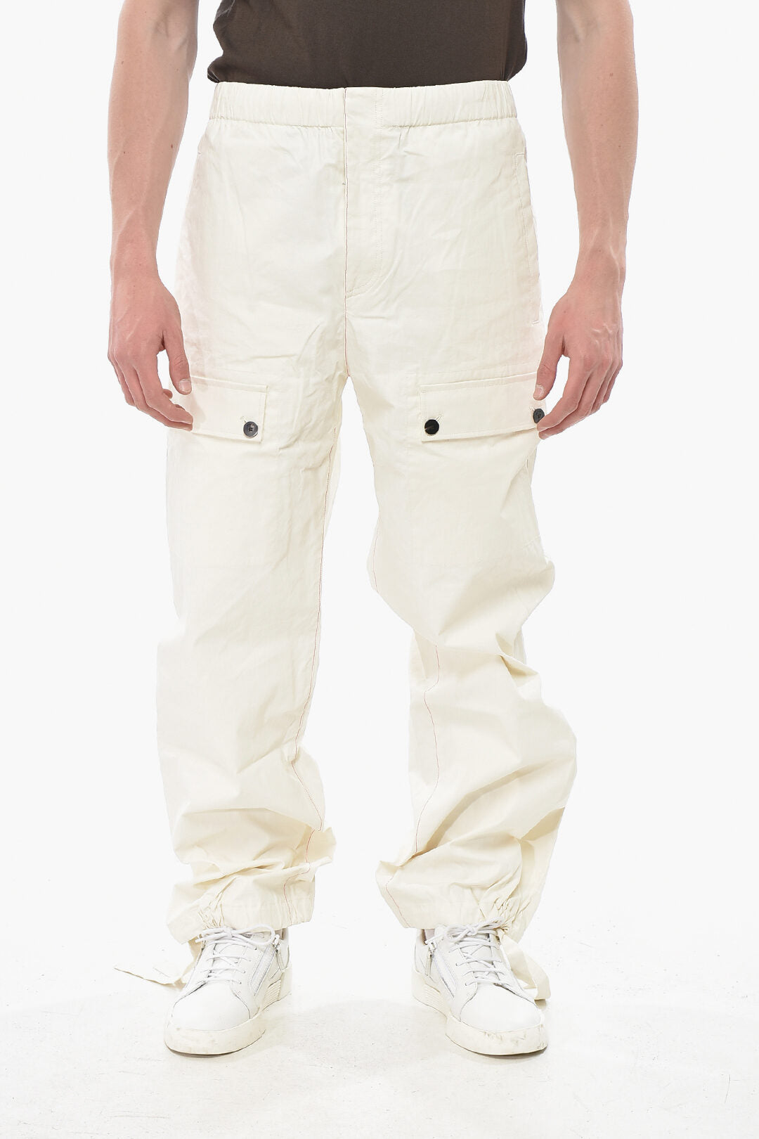 Ferragamo 2500~Coated Linen Cargo Pants
