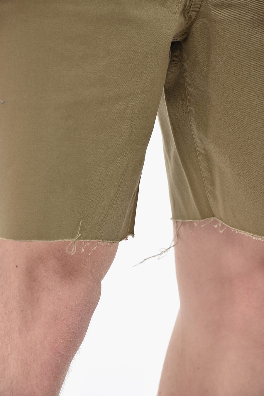 Celine 2500~Lightweight Cotton Shorts with Raw Hem, view 3