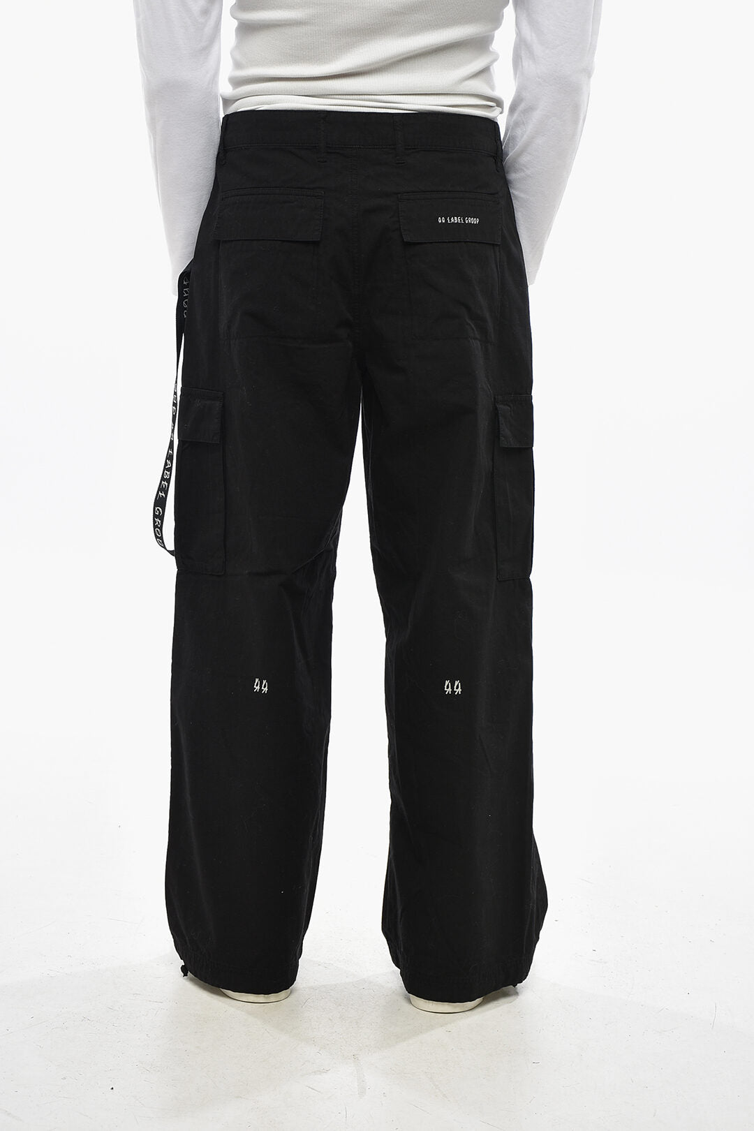 44 Label Group 3500~Cotton Cargo Pants with Ankle Drawstring, view 2