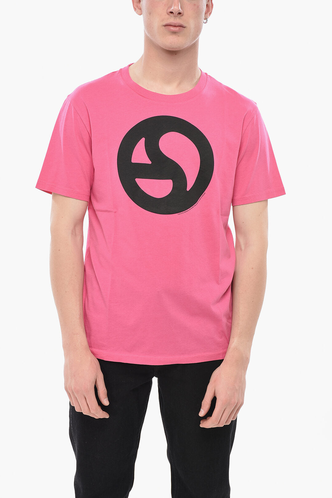 Acne Studios 3050~Cotton-Blend Crewneck T-Shirt With Front Logo