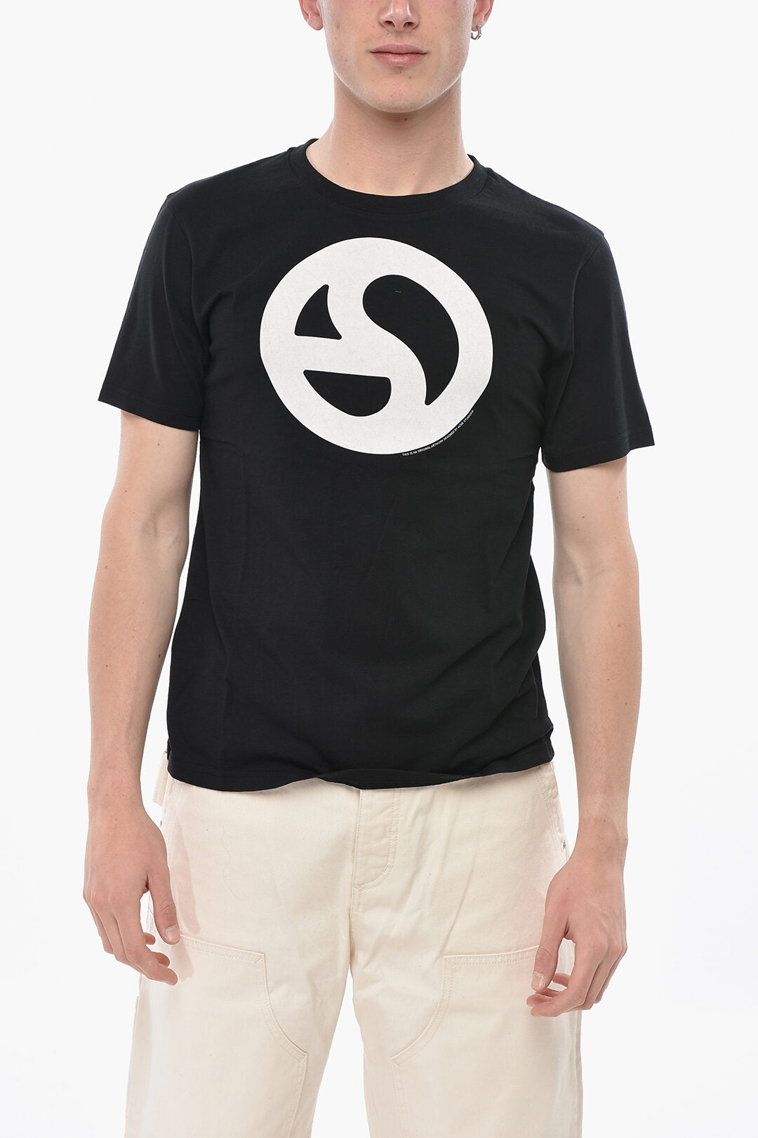 Acne Studios 3500~Cotton-Blend Crewneck T-Shirt With Front Logo
