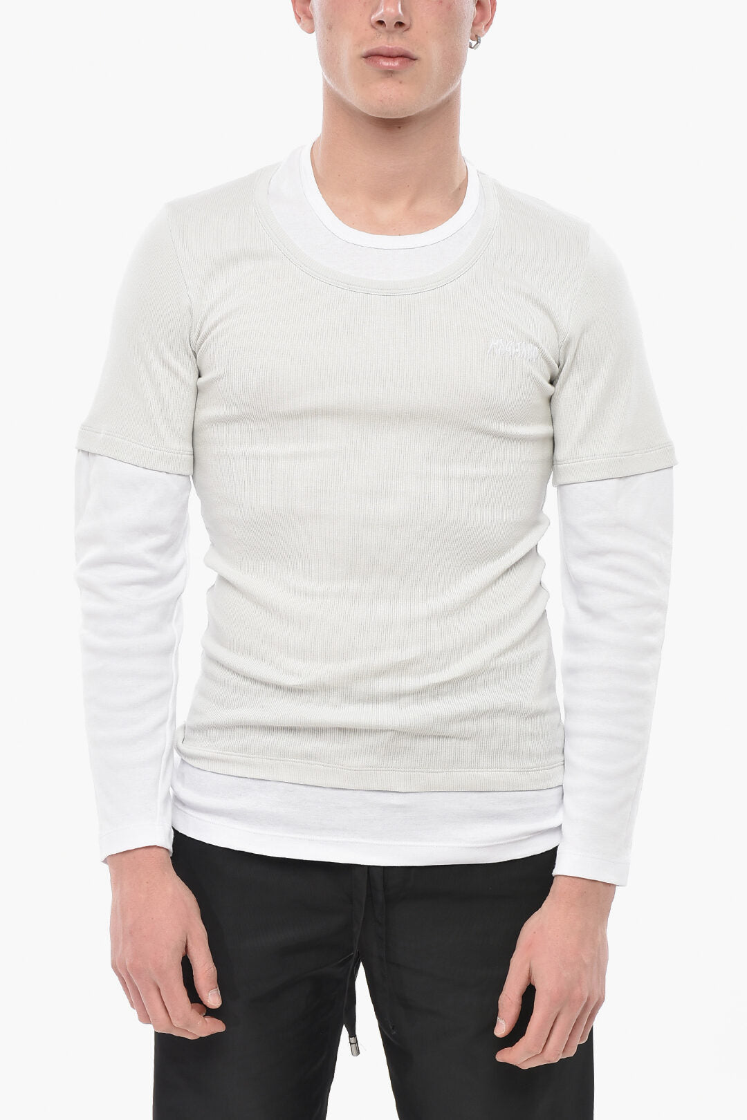 Magliano 2405~Double-Fabric Crewneck T-Shirt TRAUMA