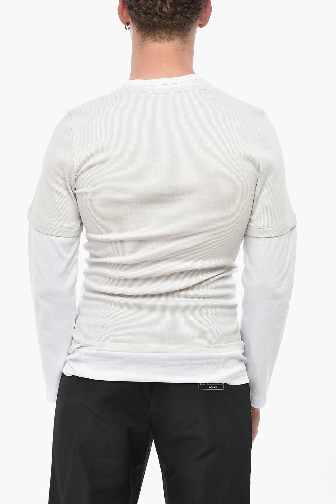 Magliano 2405~Double-Fabric Crewneck T-Shirt TRAUMA, view 2