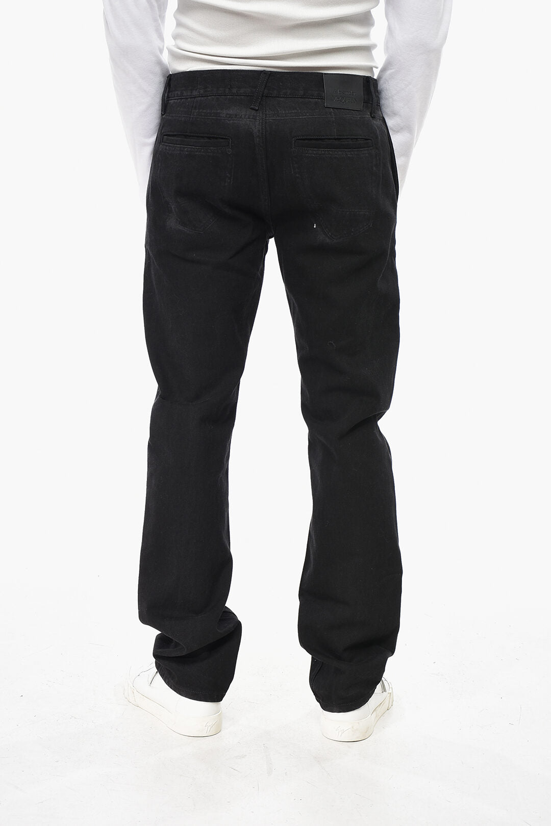 Alexander McQueen 3500~Dark-Wash Straight-Leg Jeans 21cm, view 2