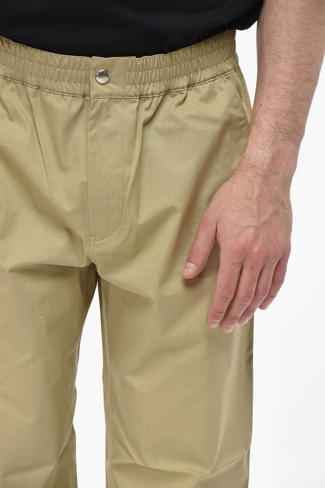 Maison Kitsuné 2500~Cotton Chino Pants with Elastic Waist