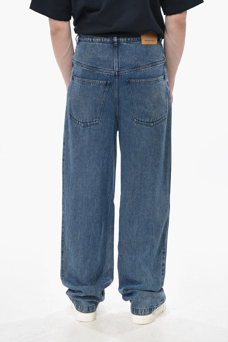 Isabel Marant 2405~Wide-Leg High-Waist Jeans 24cm, view 2