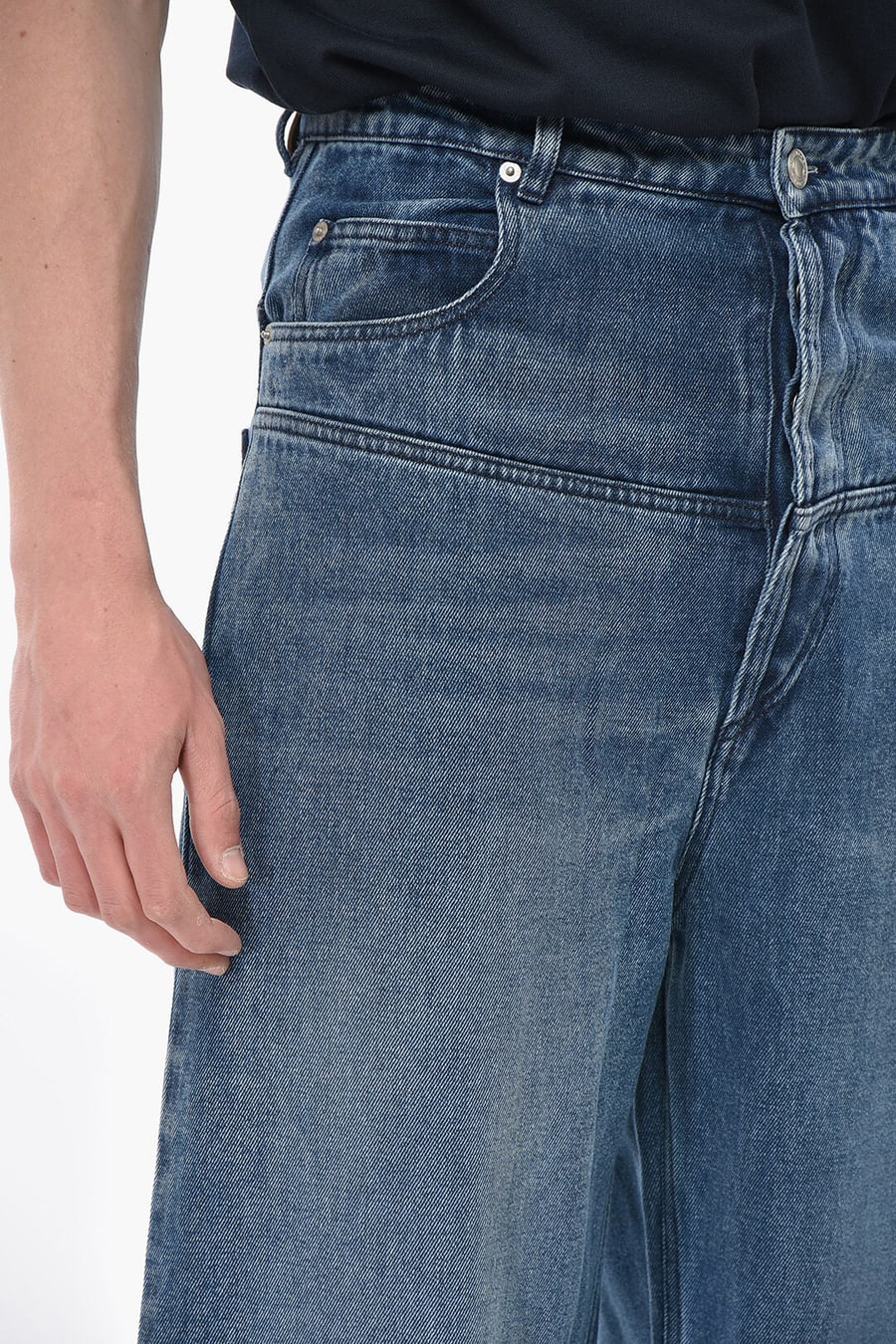 Isabel Marant 2405~Wide-Leg High-Waist Jeans 24cm, view 3