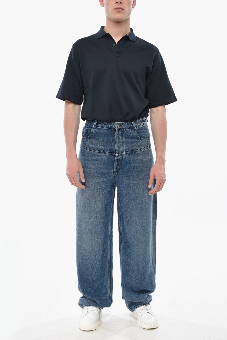 Isabel Marant 2405~Wide-Leg High-Waist Jeans 24cm, view 4