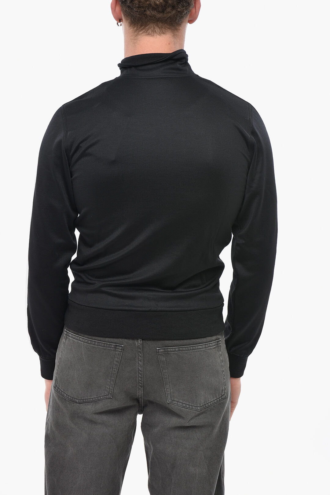 Isabel Marant 3500~Cotton-Blend Sweatshirt RONNY with Contrast Bands and Zip Closure