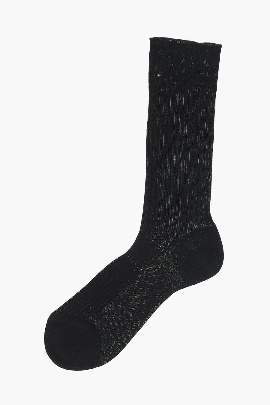 Dsquared2 3500~Long Ribbed Solid Socks With Contrast Logo