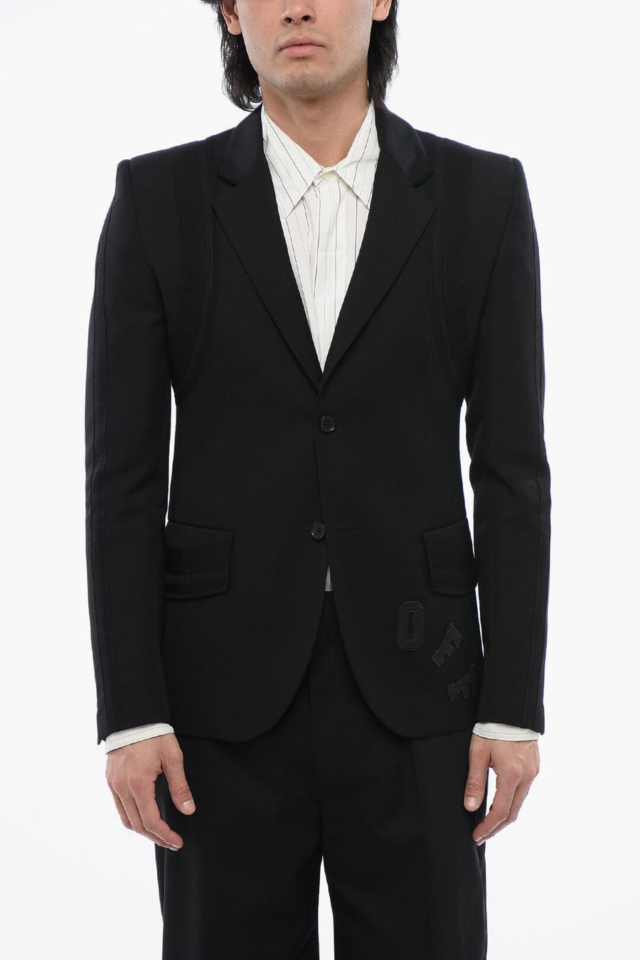 Off-White 3500~Virgin-Wool Blazer FORMAL VARS With Logo Patch