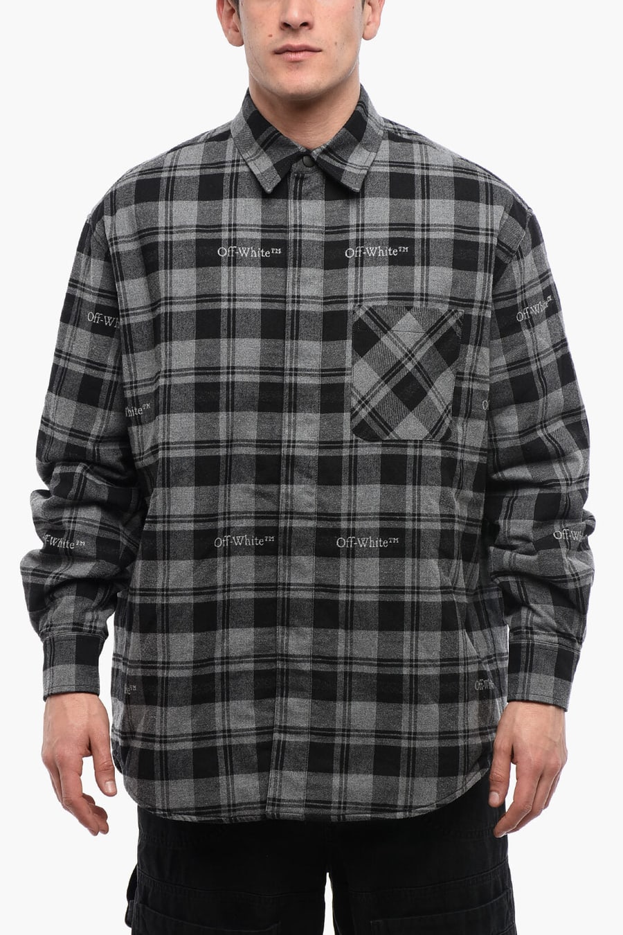 Off-White 2470~Checked Flannel-Lined Overshirt