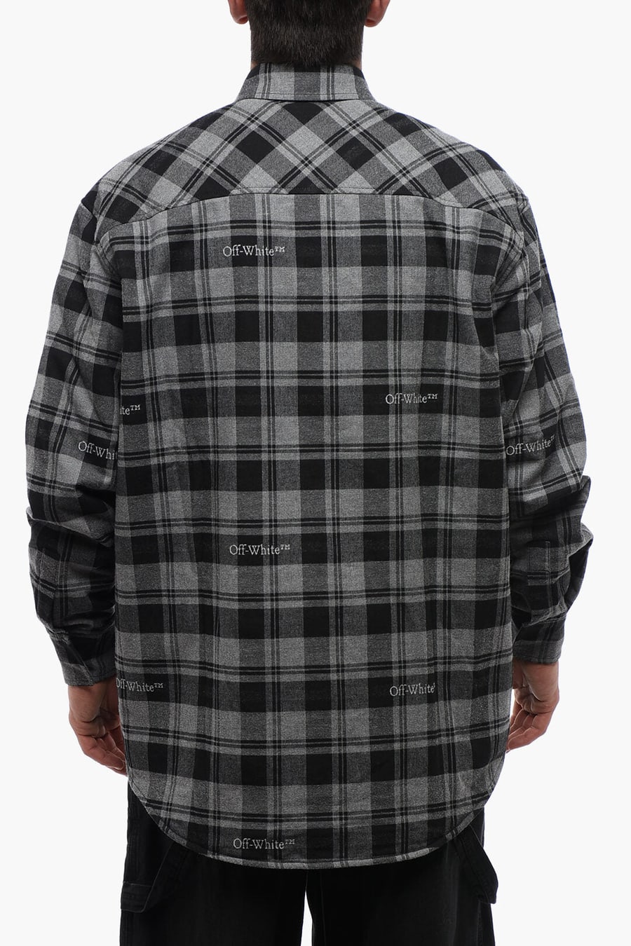 Off-White 2470~Checked Flannel-Lined Overshirt, view 2