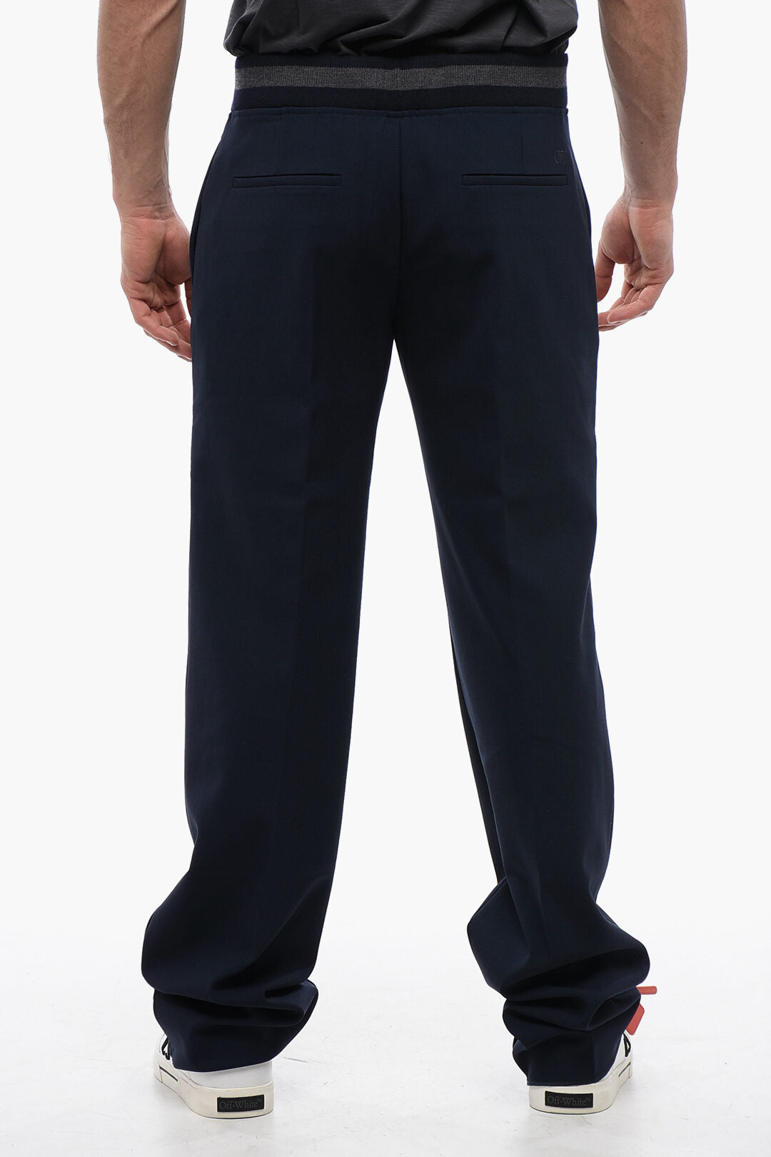 Off-White 0201~Varsity Trousers TECH DRILL with Elastic Waist