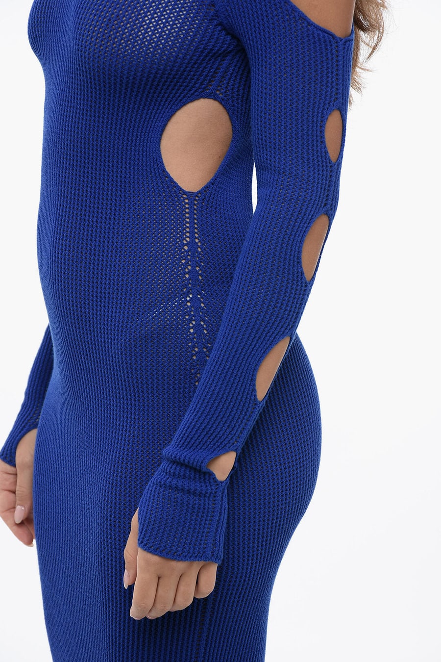 Off-White 2405~Logo Knit Dress With Cut-Out, view 3