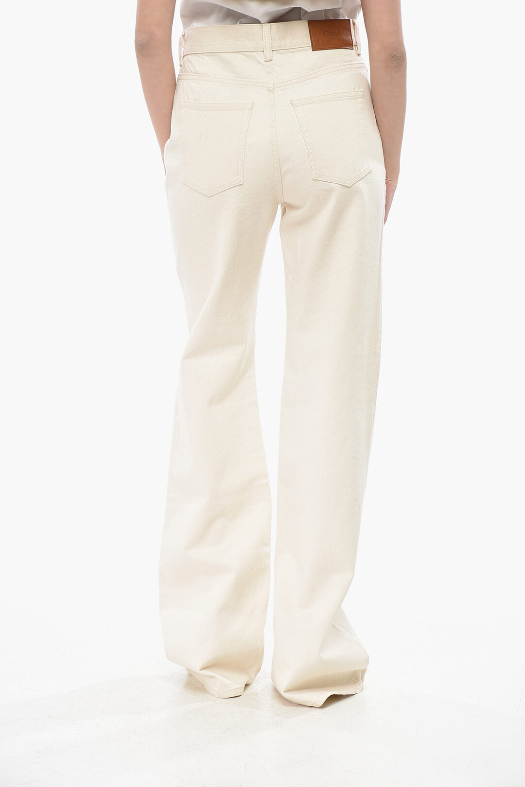 Chloé 2405~Cotton Straight-Leg Multi-Pocket Trousers