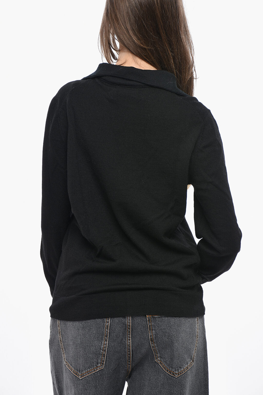 Hodakova 3500~Wool Full-Zip Sweater with Mock Neck, view 2