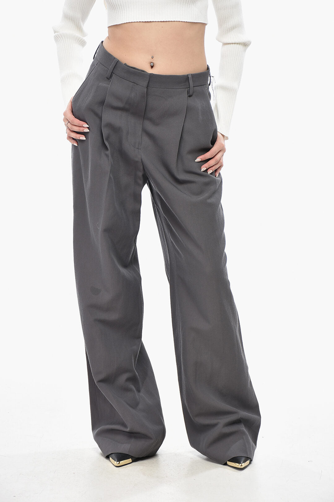 Dries Van Noten 0405~Palazzo Pants PORTER with 1 Pleat