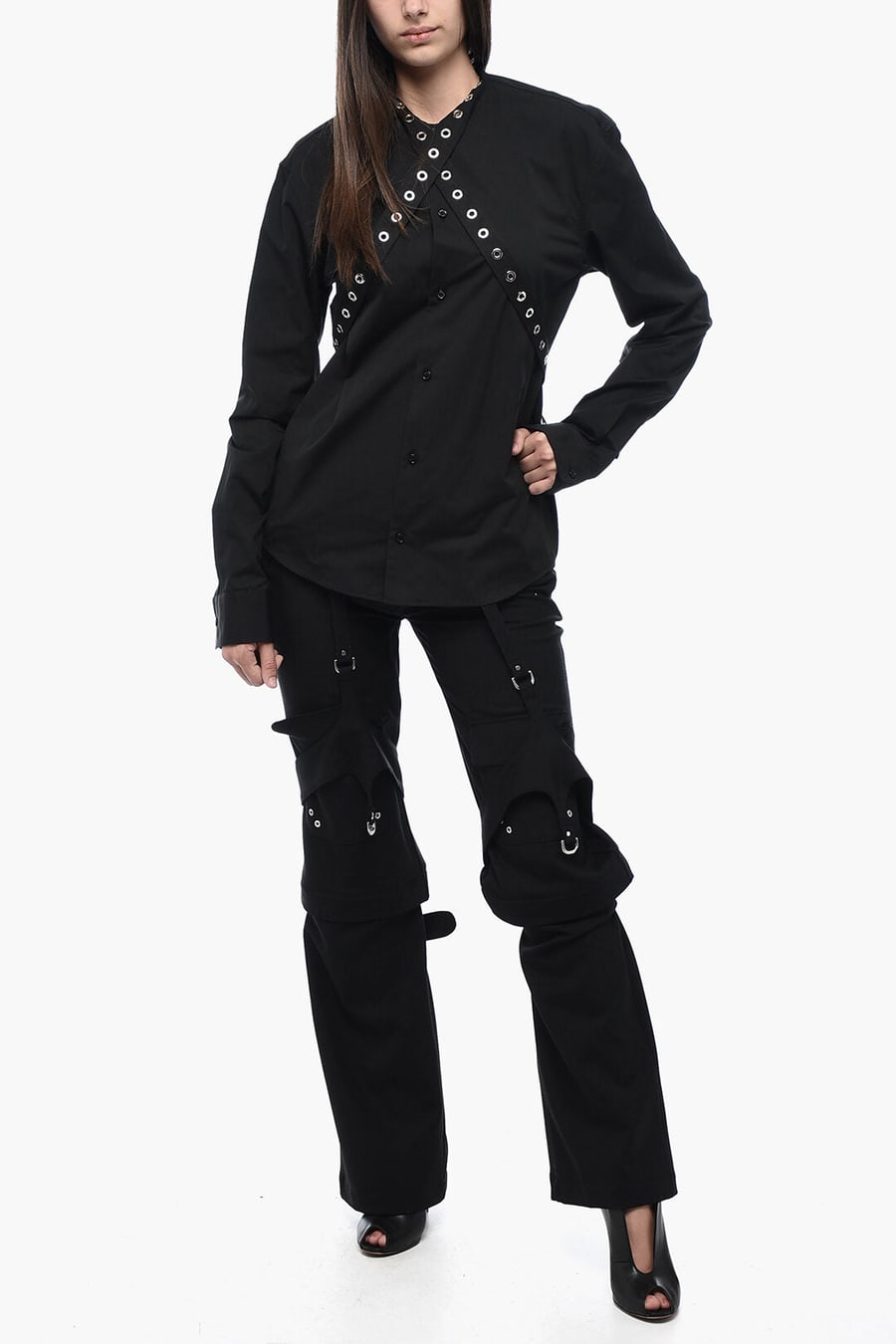 Off-White 3500~Poplin Blouse with Eyelet Collar, view 5