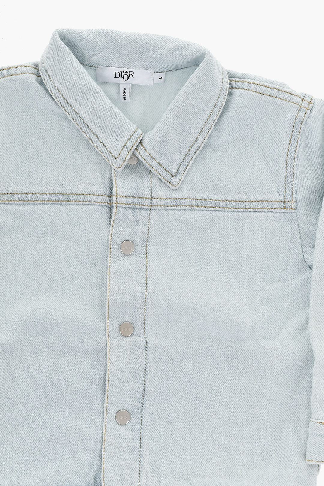 Dior Kids 2405~Denim Jacket with Logo Snap Buttons