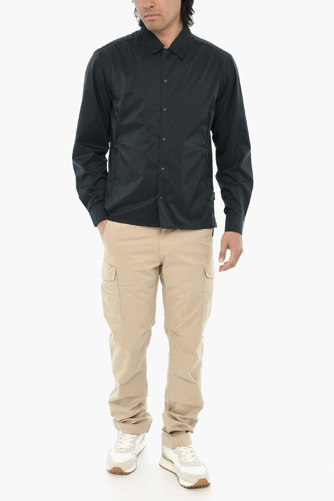Woolrich 2405~Nylon Overshirt HIGH AERATION With Front Button Closure