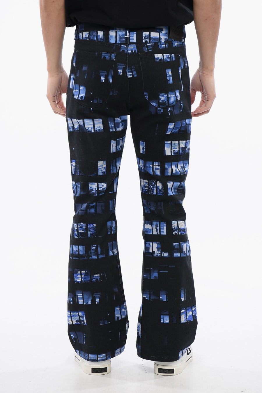 Off-White 3500~Printed Jeans WINDOWS Flare Fit, view 2