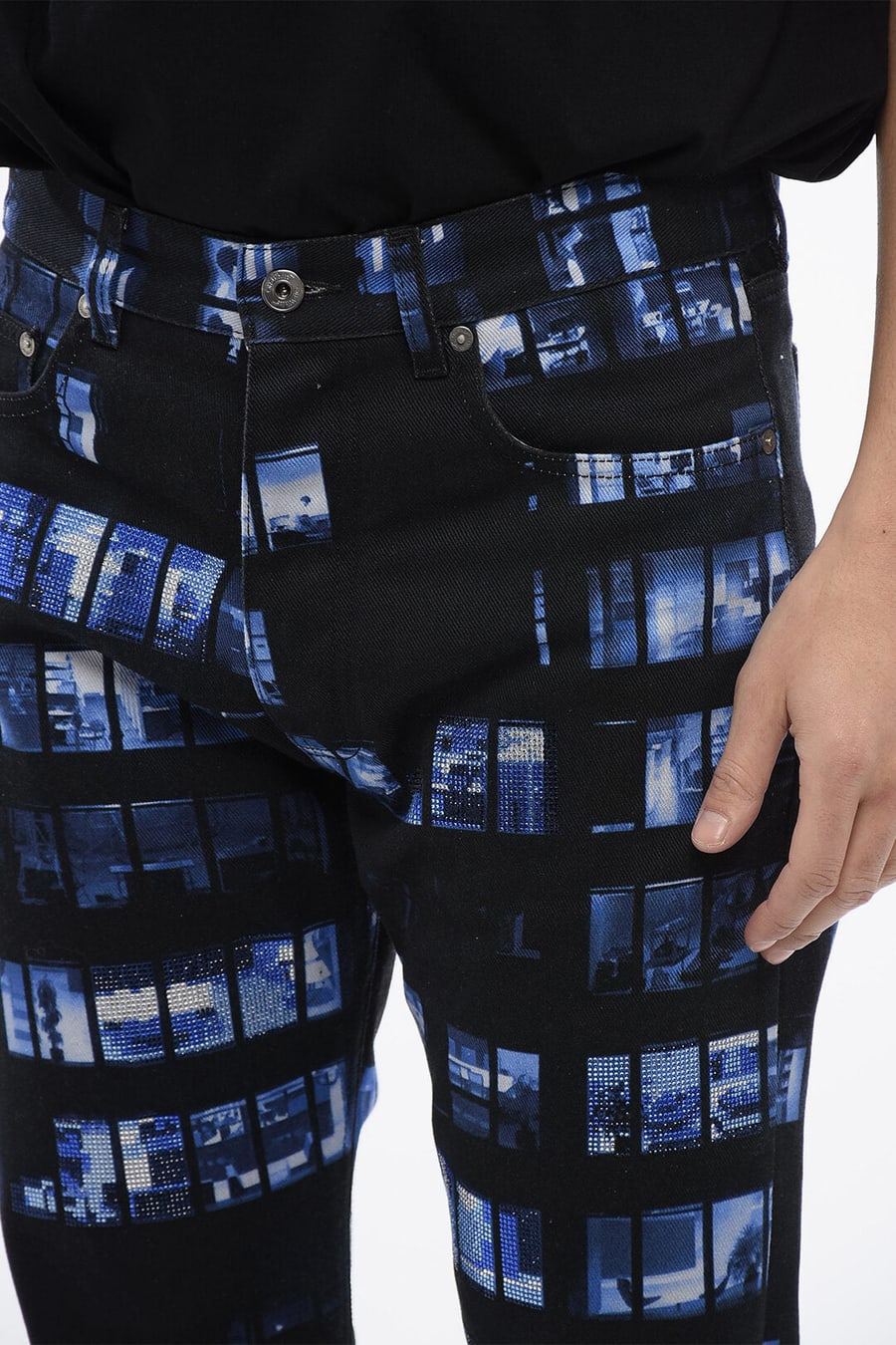 Off-White 3500~Printed Jeans WINDOWS Flare Fit, view 3