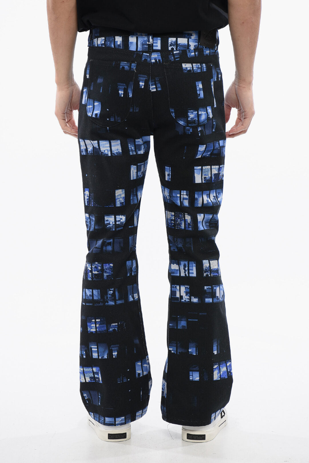 Off-White 3500~Printed Jeans WINDOWS Flare Fit, view 2