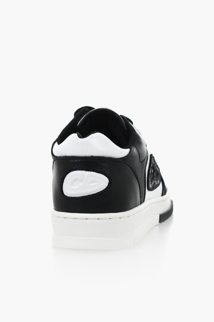 Dior Kids 0550~Low-Top Two-Tone Leather Sneakers with Embossed Monogram, view 2