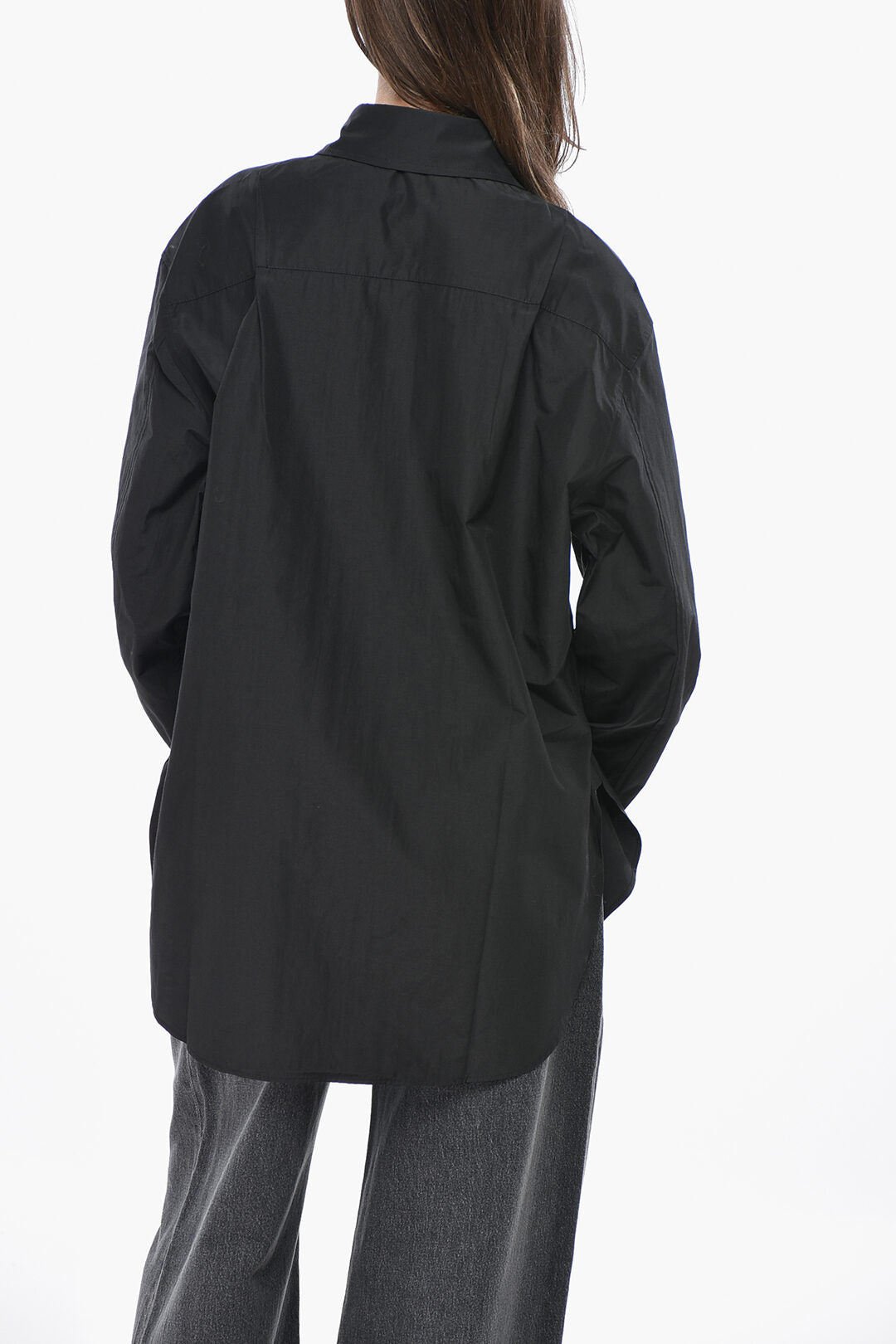 The Andamane 3500~Oversized Cotton-Blend Shirt with Pocket