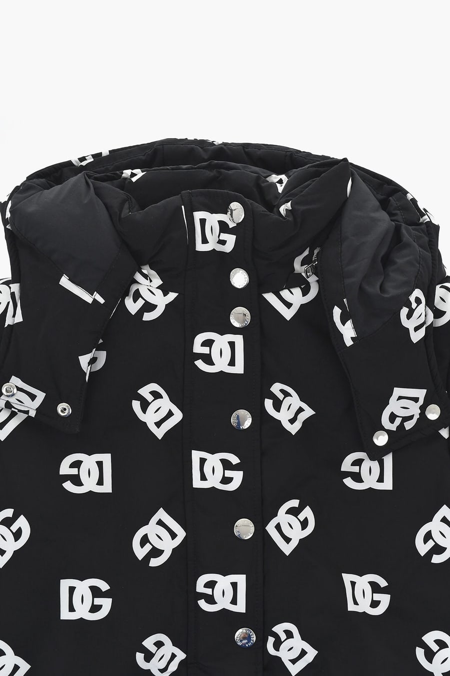 Dolce & Gabbana Kids 3500~Padded Jacket with Removable Hood and All-Over Monogram, view 2
