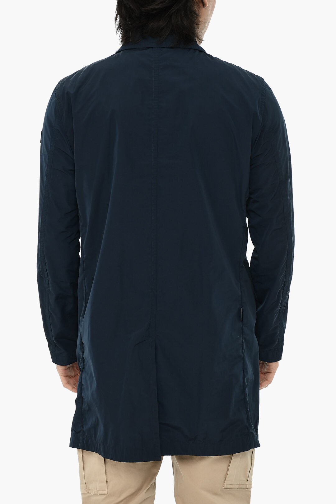 Woolrich 2405~Technical Fabric Coat With Concealed Closure