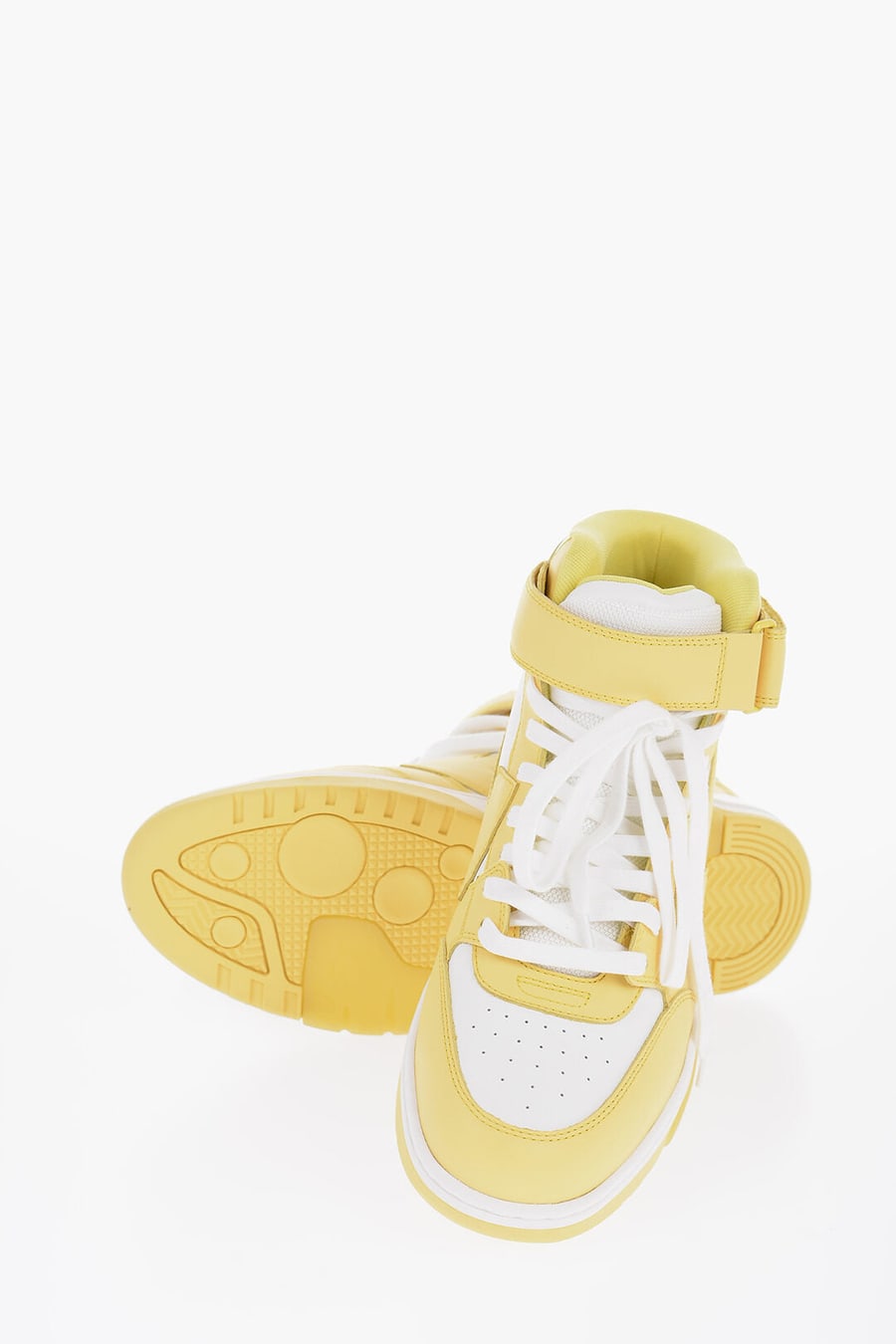 Off-White 3000~Leather Lace-Up Sneakers OUT OF OFFICE With Velcro Closure