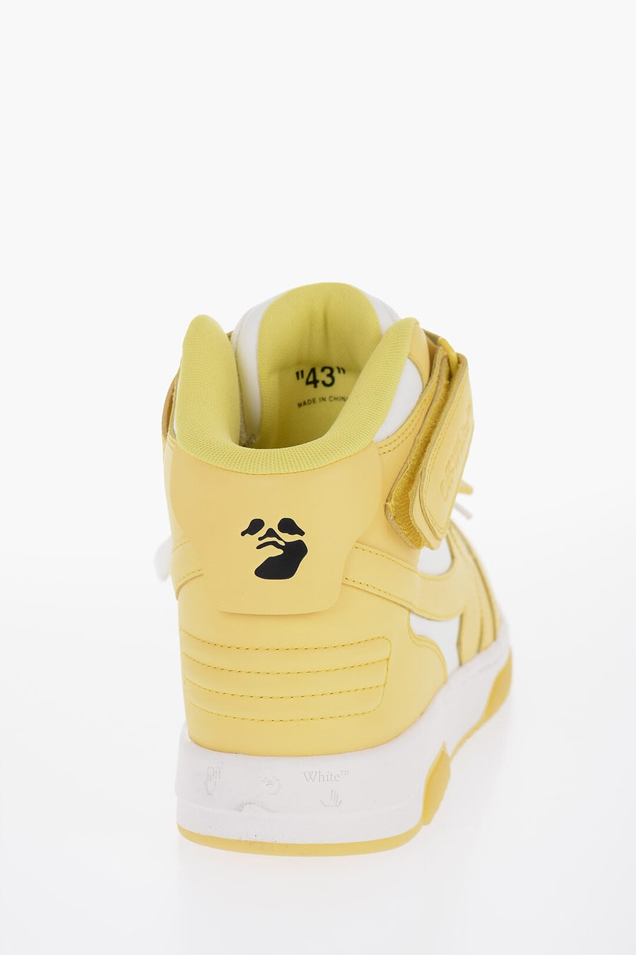 Off-White 3000~Leather Lace-Up Sneakers OUT OF OFFICE With Velcro Closure, view 2