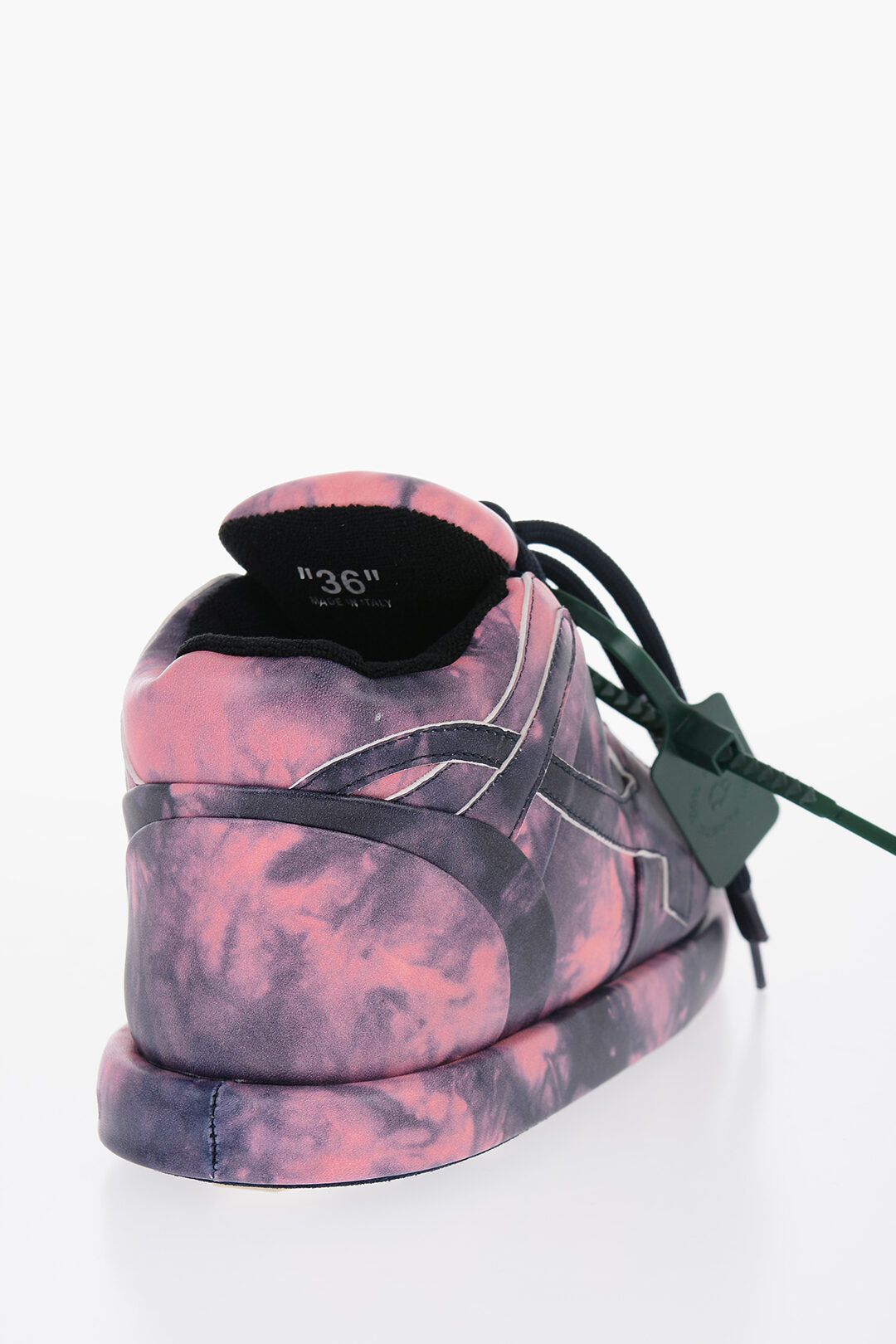 Off-White 3050~Padded Leather Sneakers BUMP in Tie-Dye