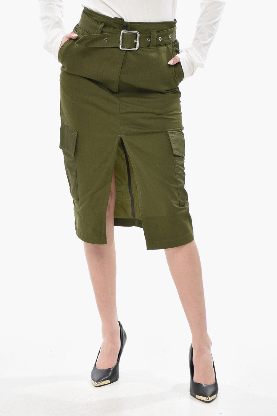 Pinko 2800~Cargo Midi Skirt MONDO with Belt