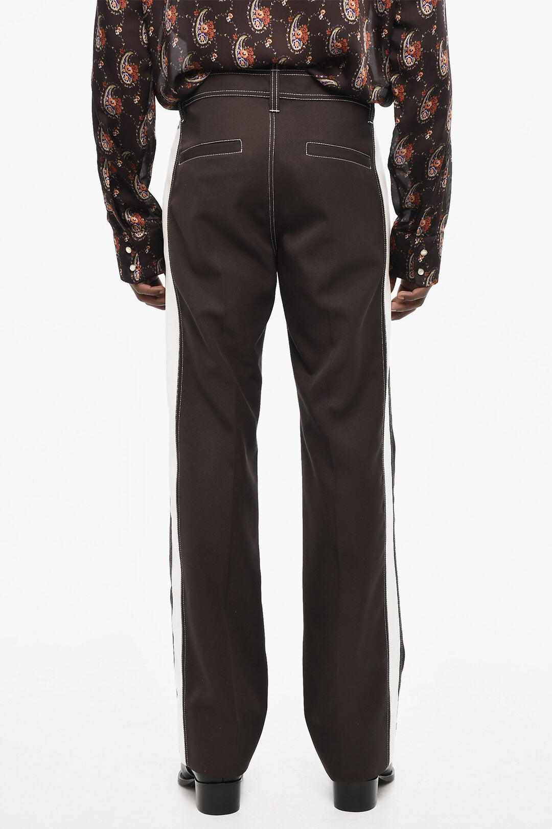 Dsquared2 2405~Two-Tone Cotton Twill Trousers, view 2