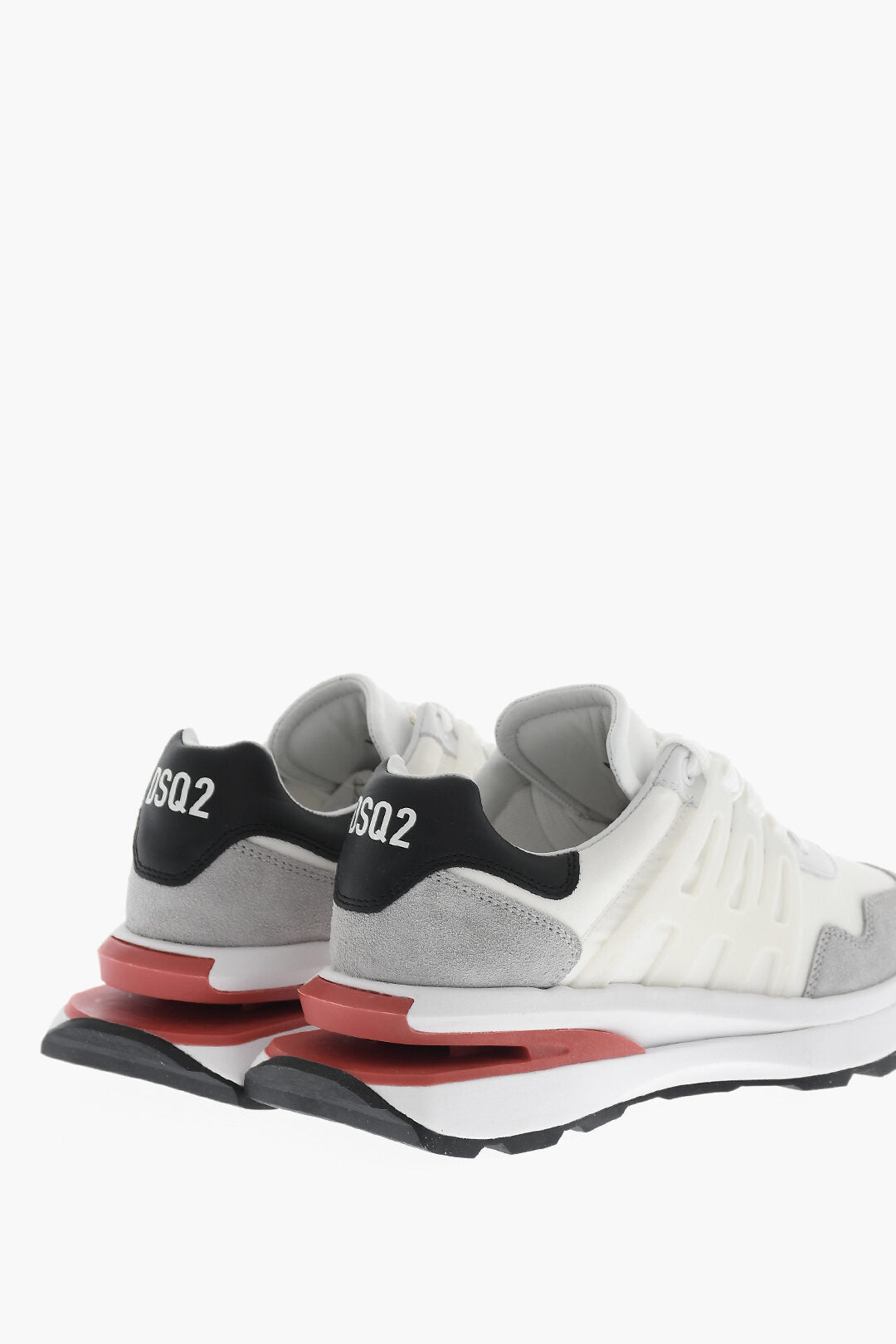 Dsquared2 2405~Suede and Fabric Low-Top Sneakers SLASH, view 2