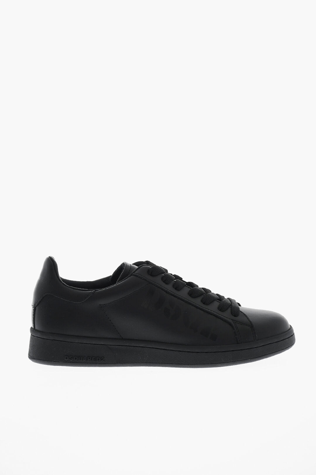 Dsquared2 3500~Leather Low-Top Sneakers BOXER in Solid Color with Tone-on-Tone Logo, view 2