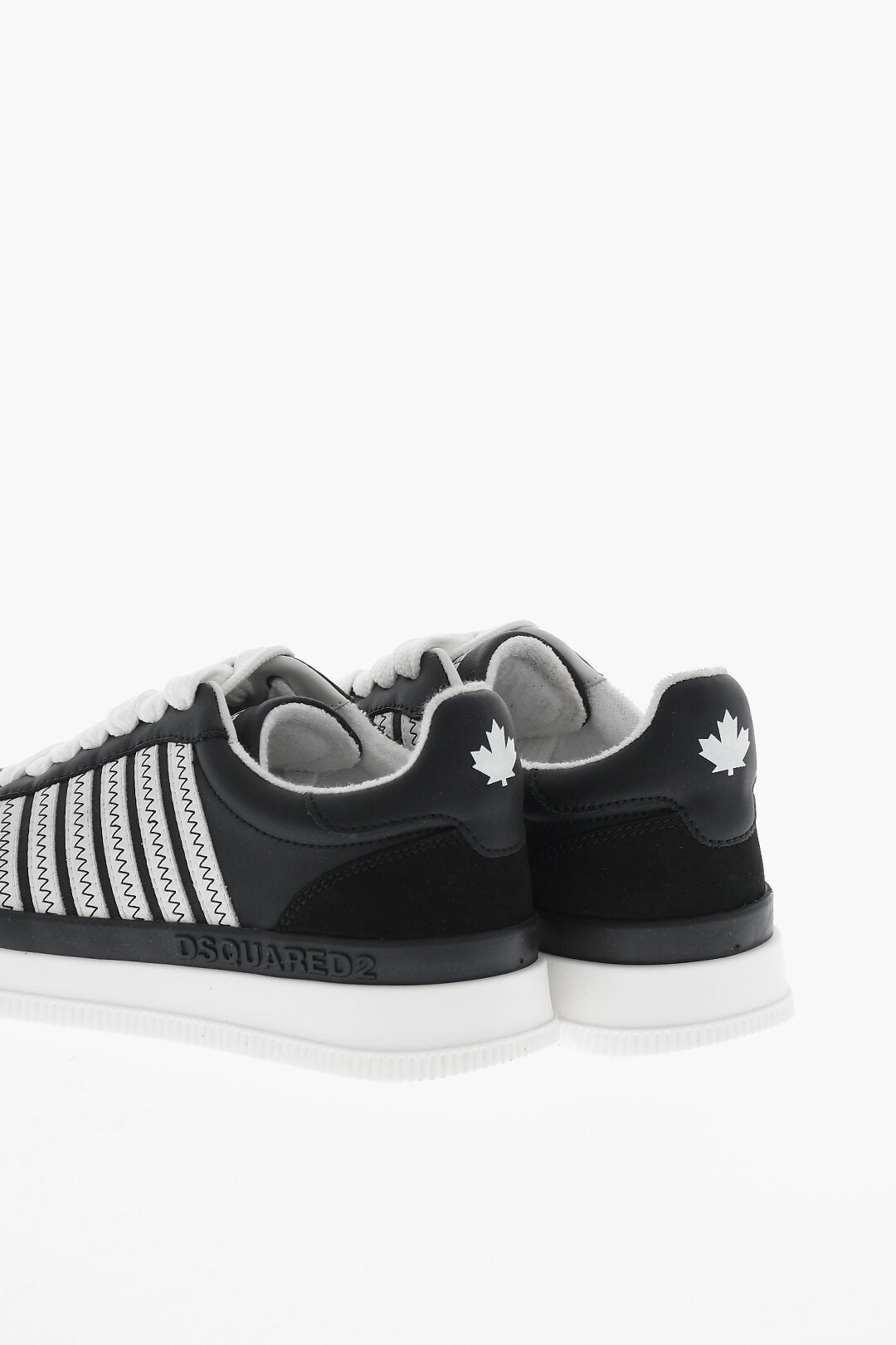 Dsquared2 3500~Leather Low Top Sneakers with Contrasting Details, view 2