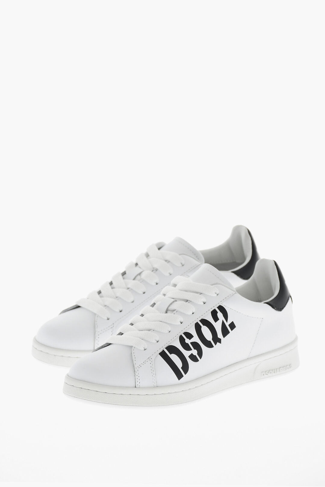 Dsquared2 2550~Leather Low-Top Sneakers BOXER with Contrast Details