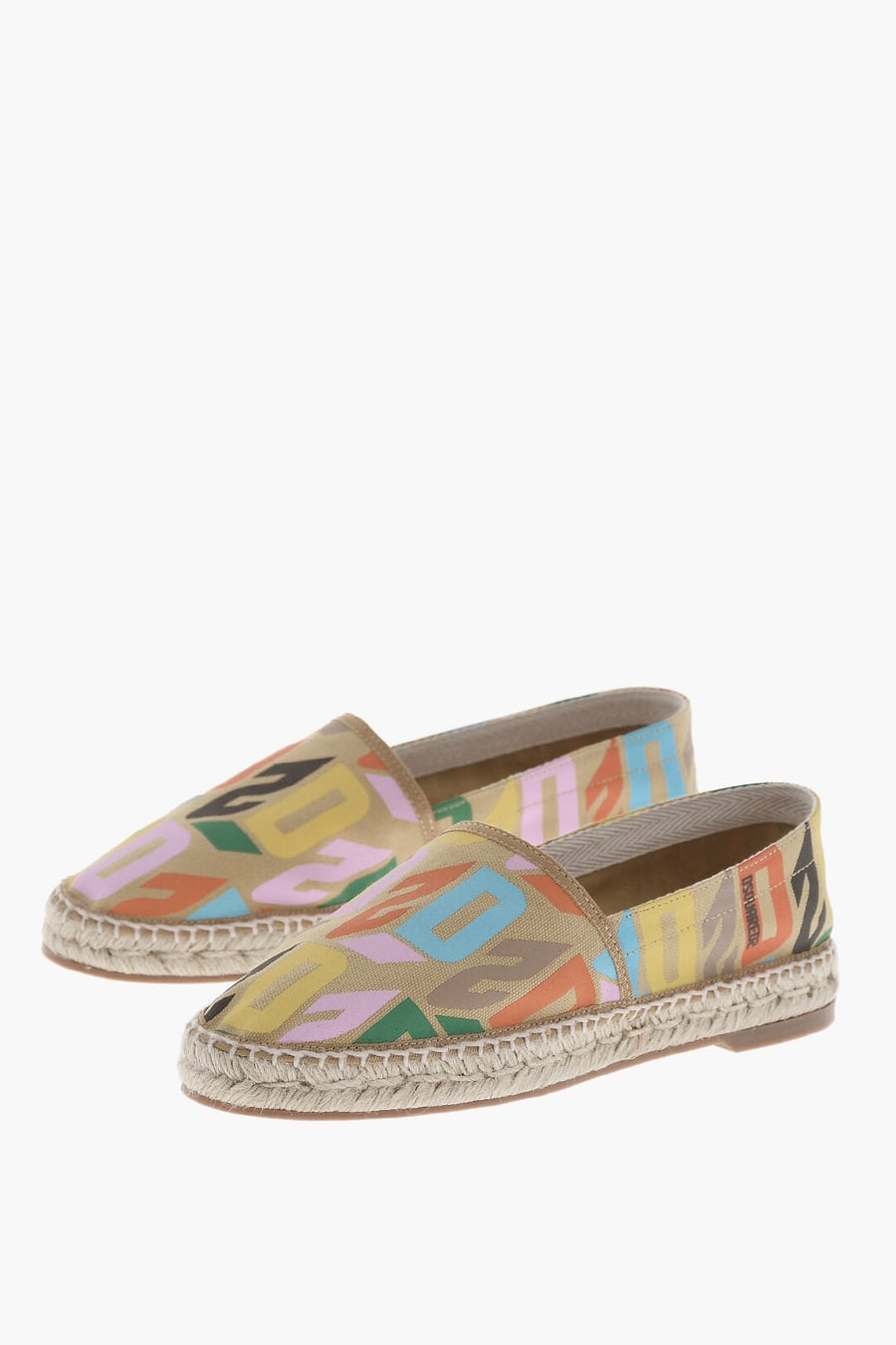 Dsquared2 3250~Canvas Espadrilles with All-Over Monogram