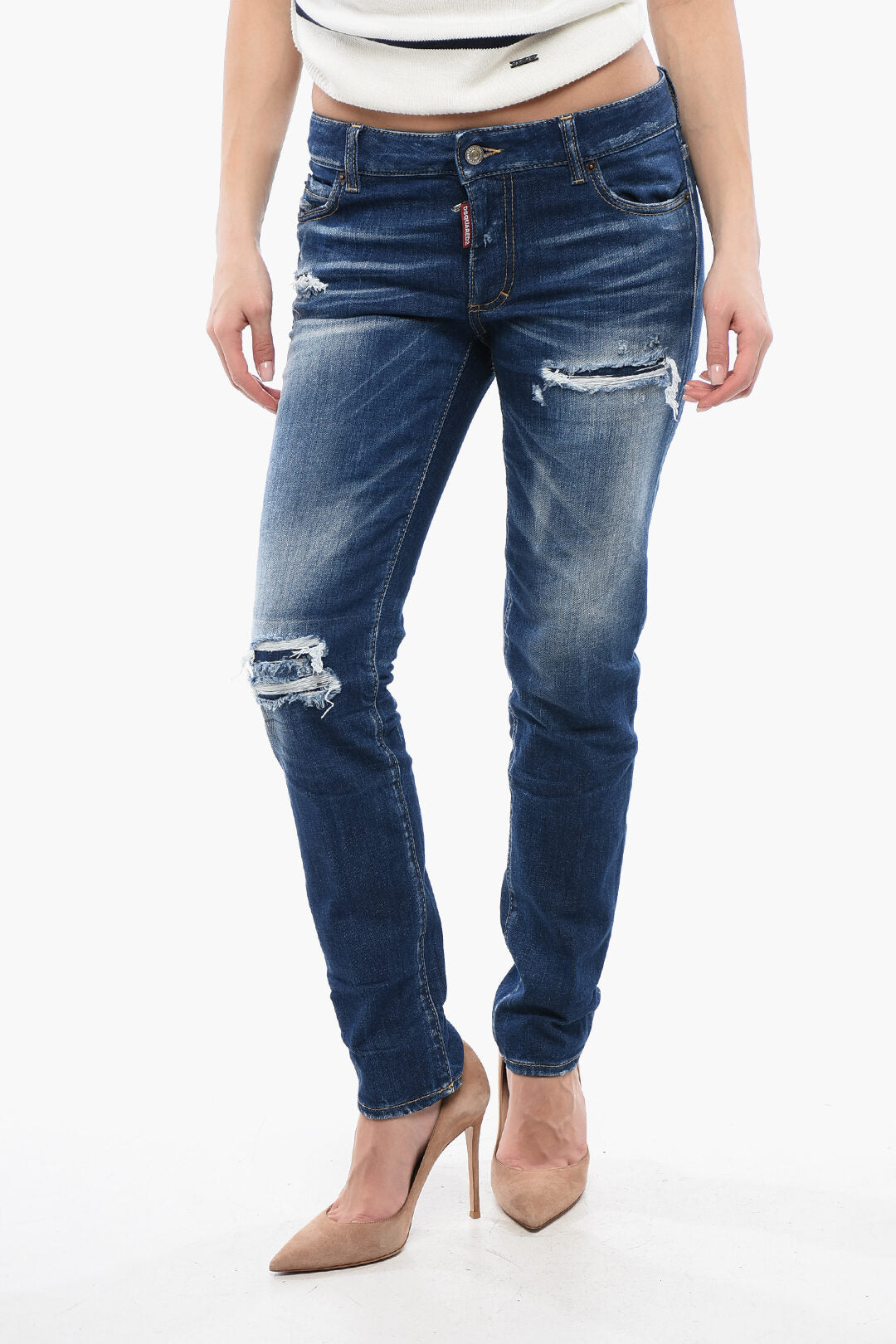 Dsquared2 2405~Jennifer Fit Dark-Wash Denim Jeans 15cm